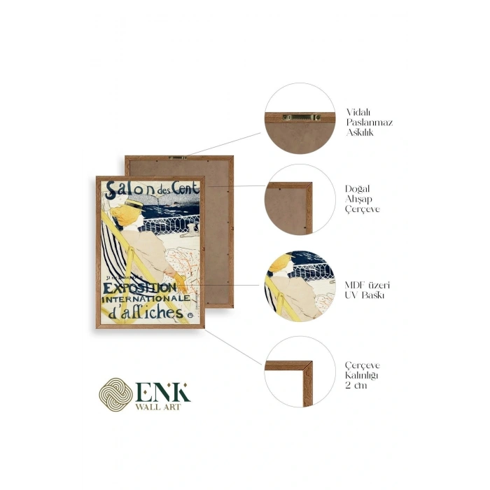 Henri Toulouse-Lautrec Ahşap Çerçeveli Tablo 17 x 23