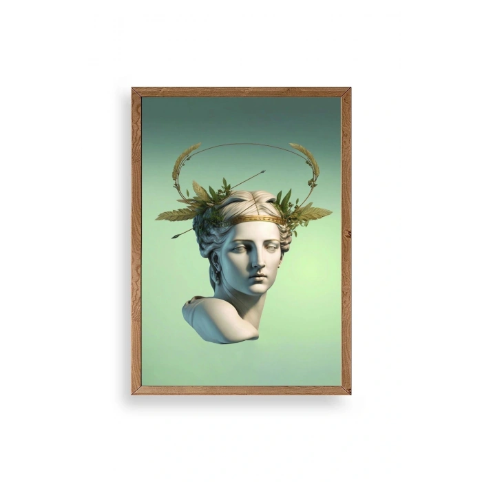 Heykel Ahşap Çerçeveli Tablo 17 x 23