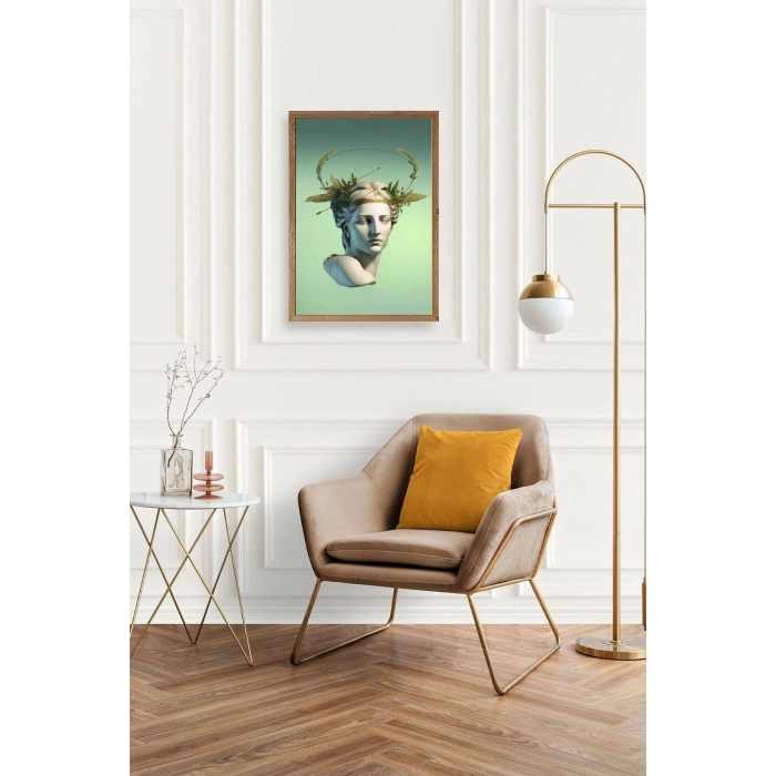 Heykel Ahşap Çerçeveli Tablo 23 x 30