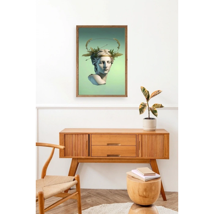 Heykel Ahşap Çerçeveli Tablo 30 x 42