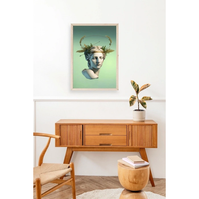 Heykel Ahşap Çerçeveli Tablo 50 x 70