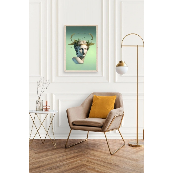 Heykel Ahşap Çerçeveli Tablo 50 x 70