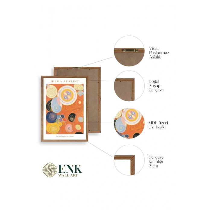 Hilma Af Klint Ahşap Çerçeveli Tablo 17 x 23