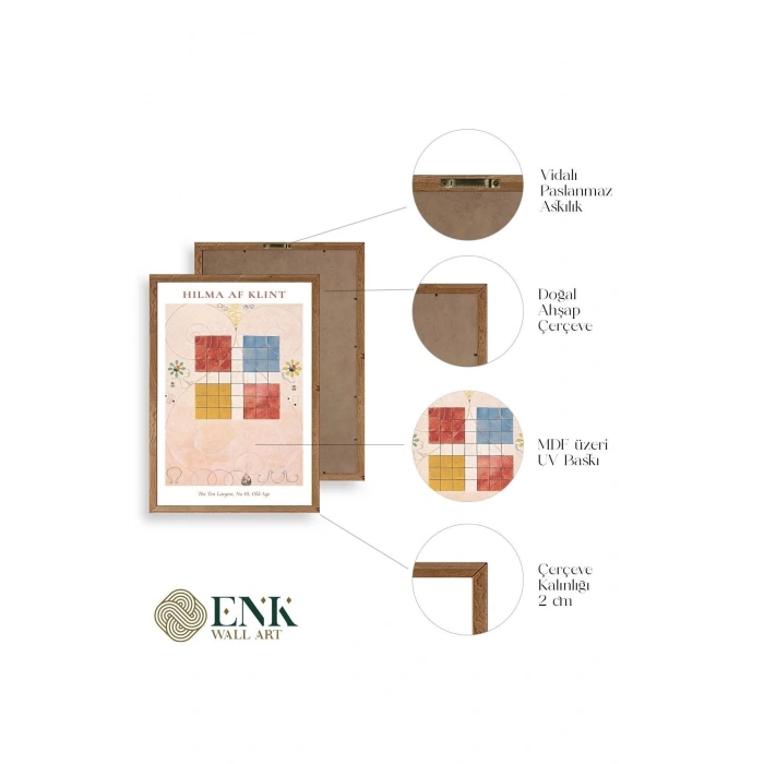 Hilma Af Klint Ahşap Çerçeveli Tablo 23 x 30