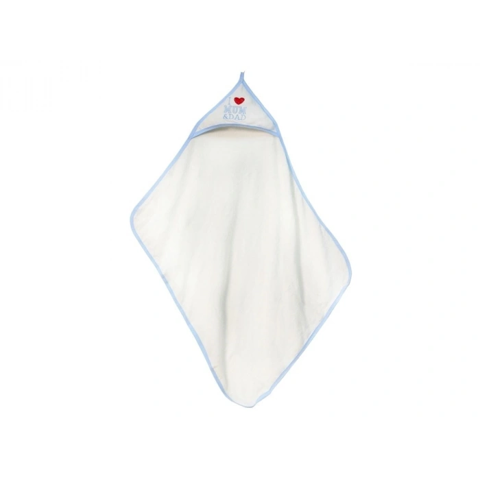 I Mam & Dad Nakışlı Bebek Havlu Silgi – Mavi