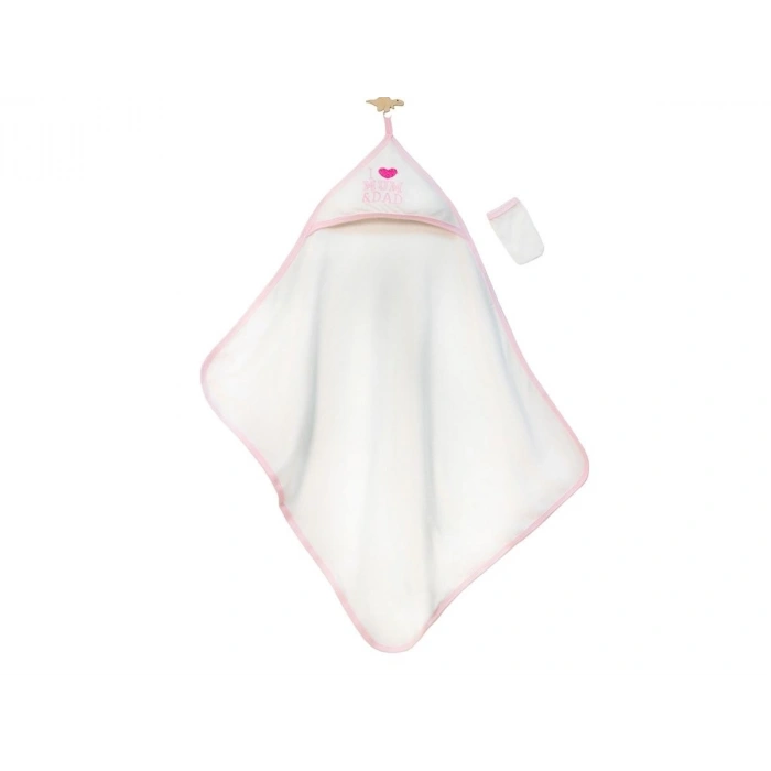I Mam & Dad Nakışlı Bebek Havlu Silgi – Pembe
