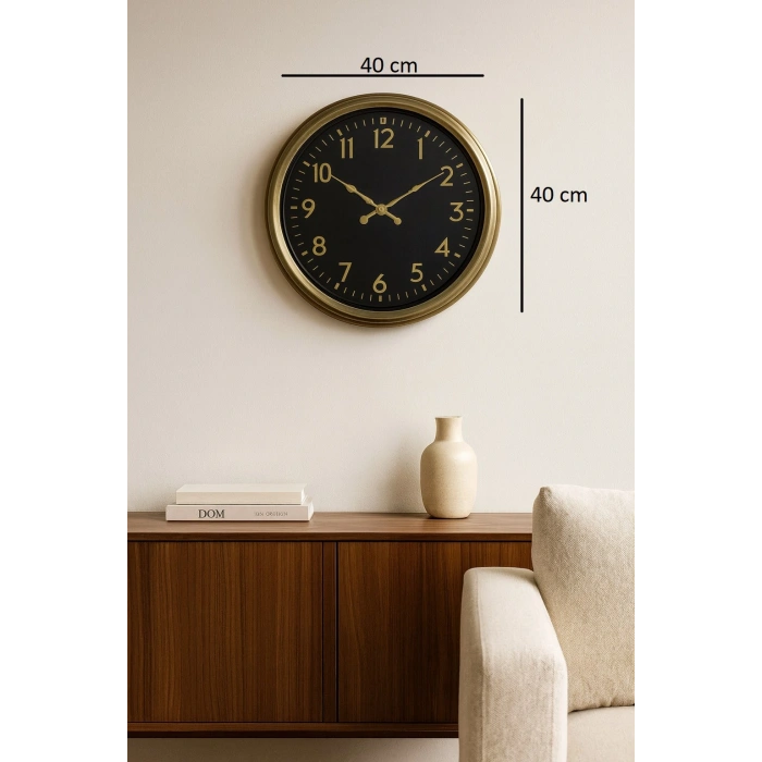 İhtişam Eskitme 40 Cm Metal Duvar Saati