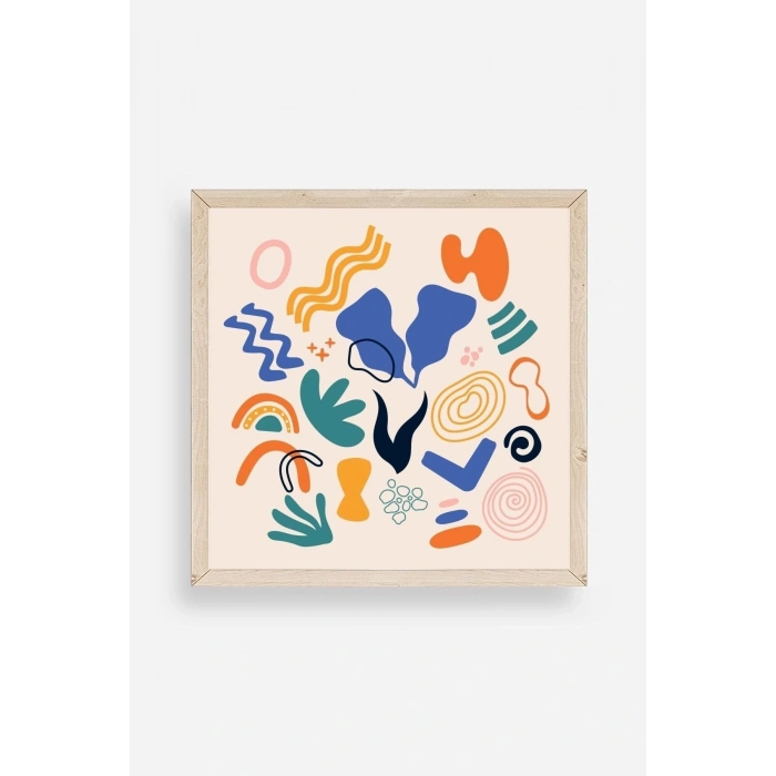İllüstrasyon Ahşap Çerçeveli Tablo 23 x 23