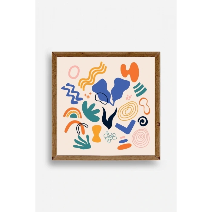 İllüstrasyon Ahşap Çerçeveli Tablo 50 x 50