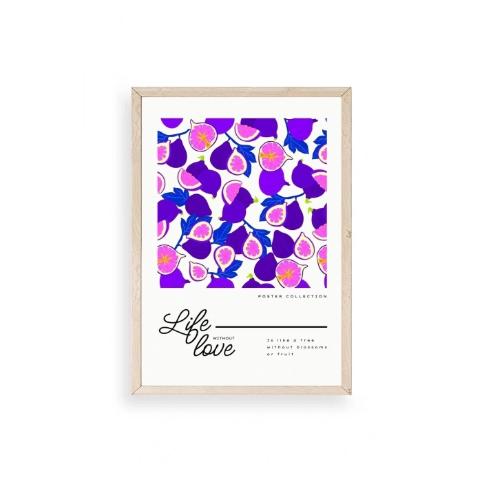 İncir Ahşap Çerçeveli Tablo 30 x 42