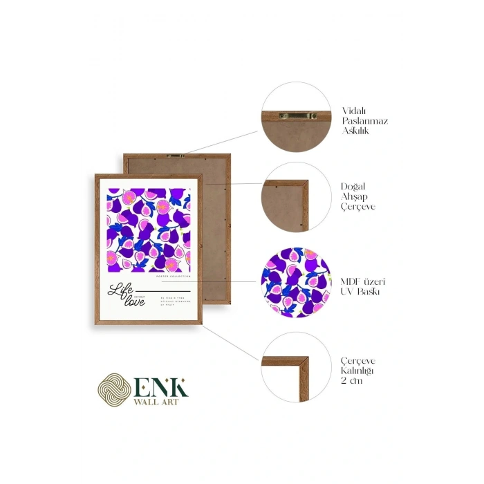 İncir Ahşap Çerçeveli Tablo 50 x 70