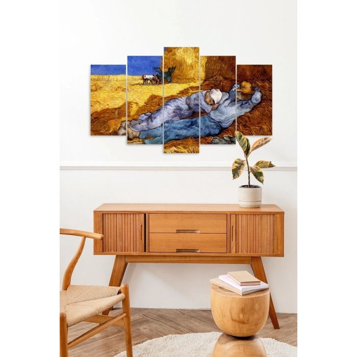 İnsan Manzara 5 Parçalı Mdf Tablo 60 x 100