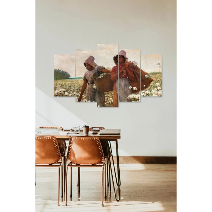 İnsan Manzarası 5 Parçalı Mdf Tablo 60 x 100