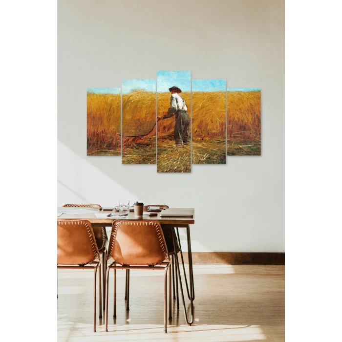 İnsan Manzarası 5 Parçalı Mdf Tablo 60 x 100