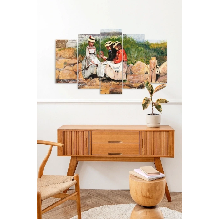 İnsan Manzarası 5 Parçalı Mdf Tablo 60 x 100