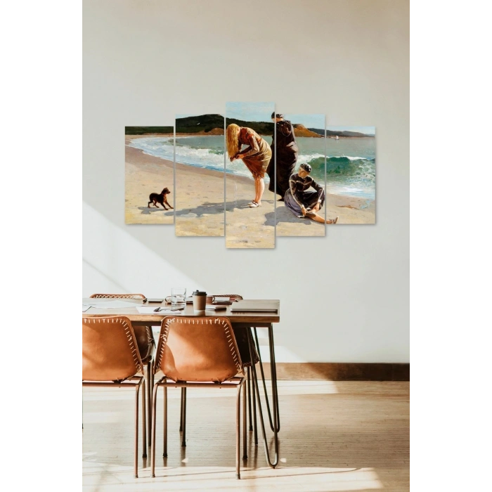 İnsan Manzarası 5 Parçalı Mdf Tablo 60 x 100