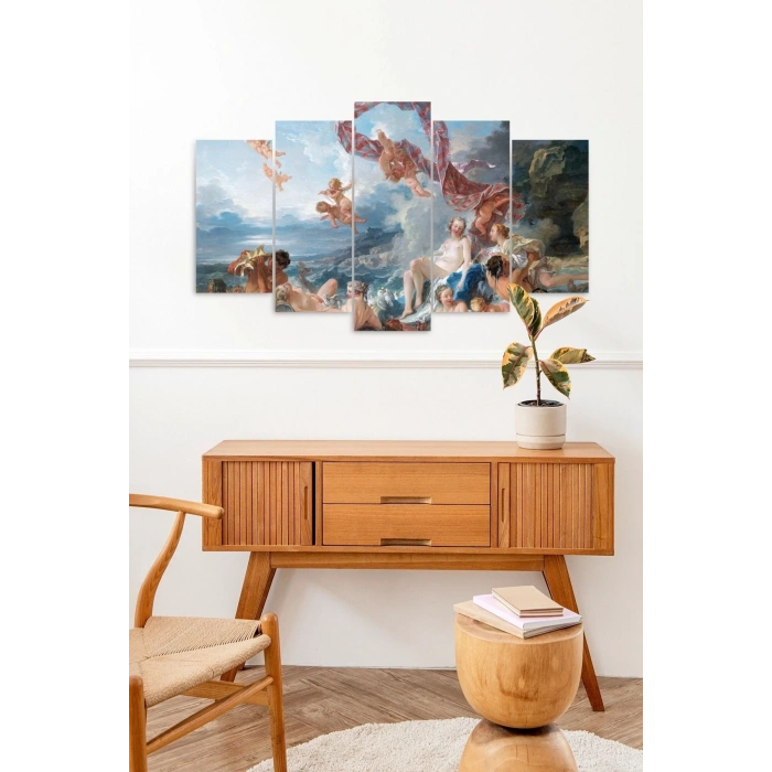 İnsan Manzarası 5 Parçalı Mdf Tablo 60 x 100