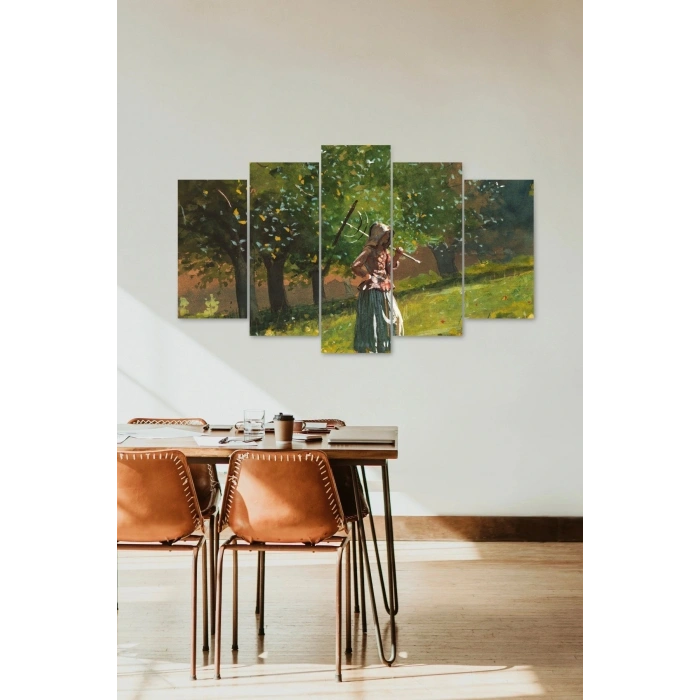 İnsan Manzarası 5 Parçalı Mdf Tablo 60 x 100
