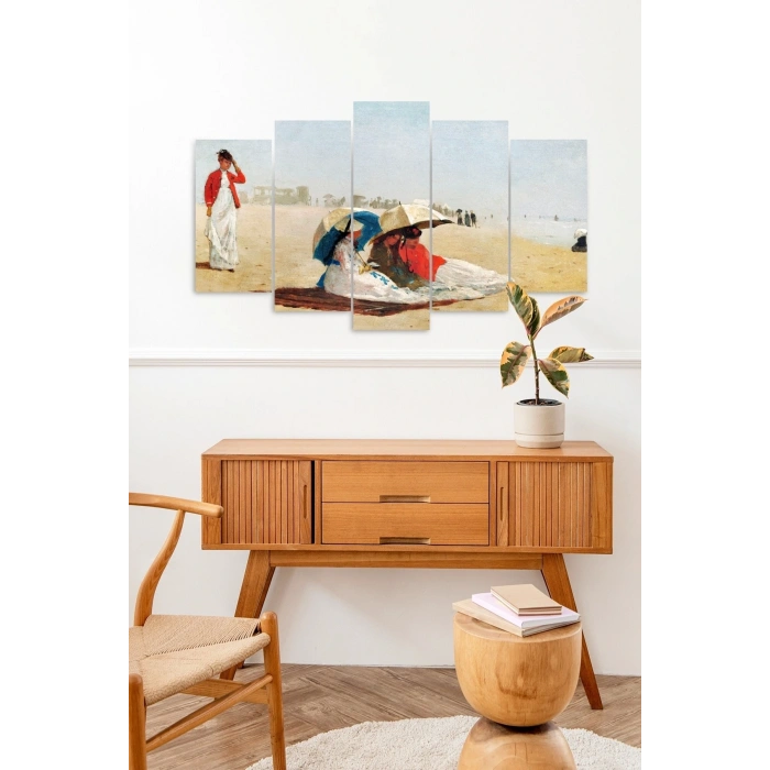 İnsan Manzarası 5 Parçalı Mdf Tablo 60 x 100