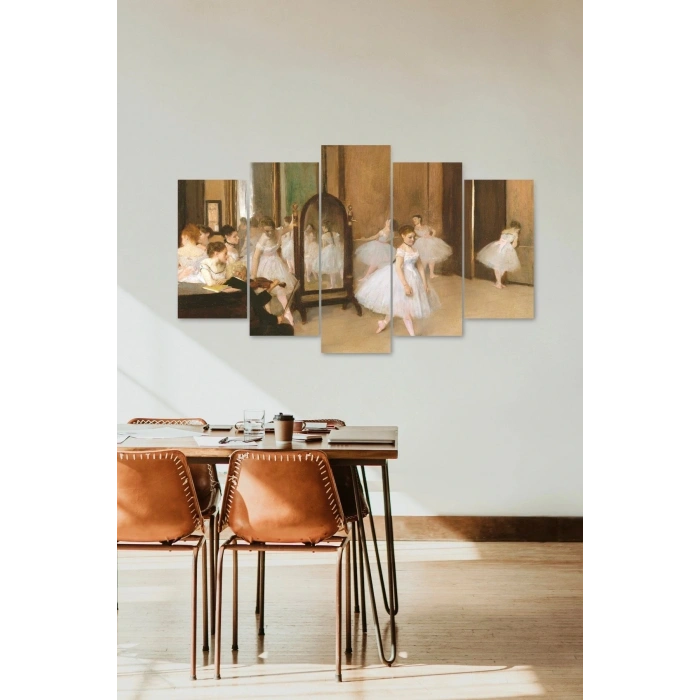 İnsan Manzarası 5 Parçalı Mdf Tablo 60 x 100