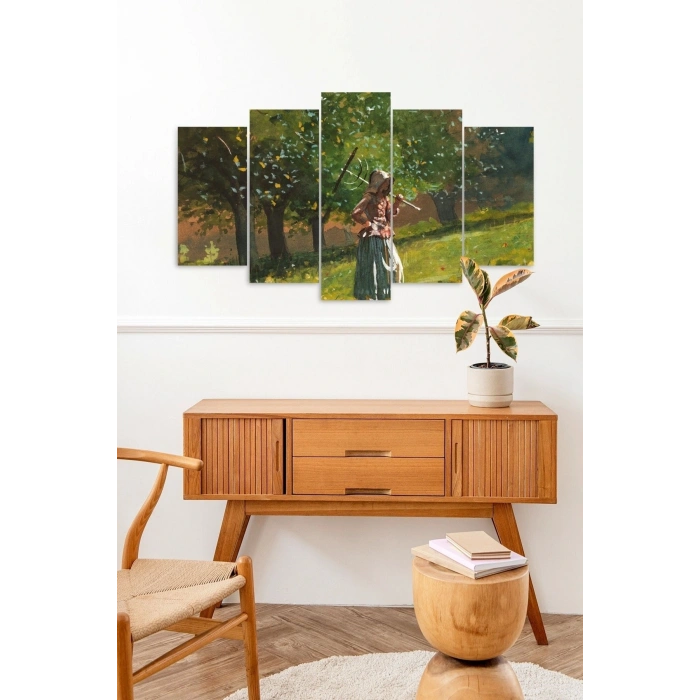 İnsan Manzarası 5 Parçalı Mdf Tablo 60 x 100
