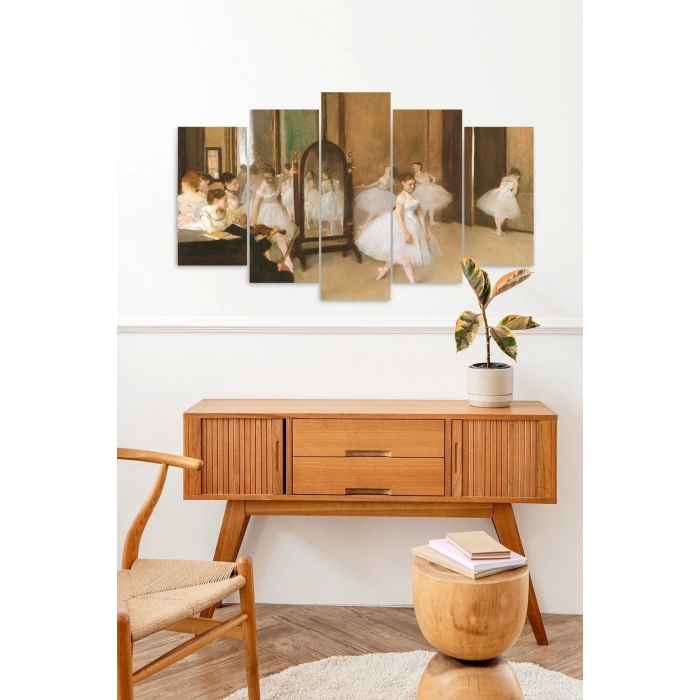 İnsan Manzarası 5 Parçalı Mdf Tablo 60 x 100