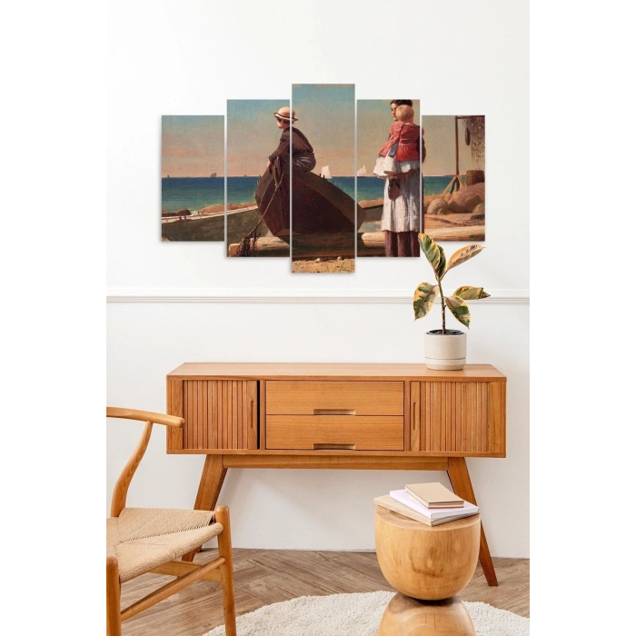 İnsan Manzarası 5 Parçalı Mdf Tablo 60 x 100