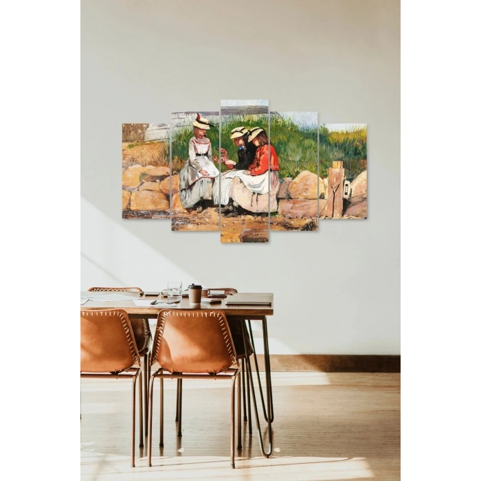 İnsan Manzarası 5 Parçalı Mdf Tablo 60 x 100