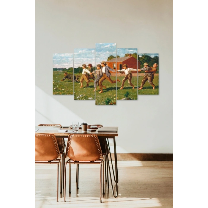 İnsan Manzarası 5 Parçalı Mdf Tablo 60 x 100