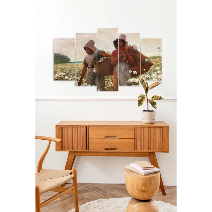 İnsan Manzarası 5 Parçalı Mdf Tablo 60 x 100