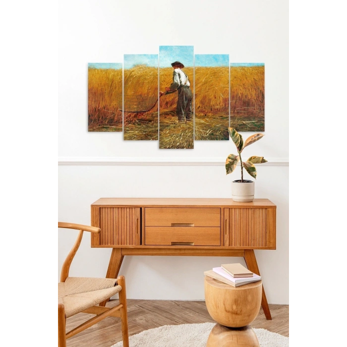 İnsan Manzarası 5 Parçalı Mdf Tablo 60 x 100