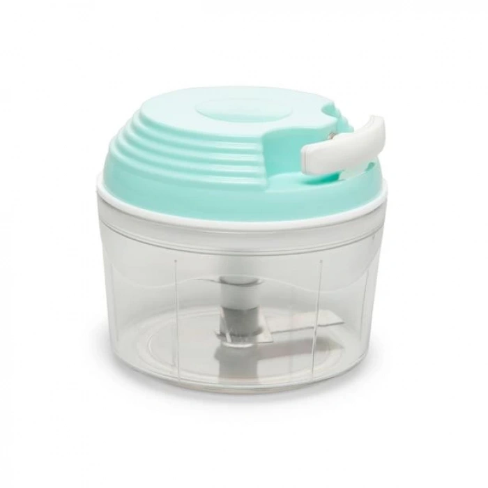 İpli El Rondosu 3 Bıçaklı Pratik İp Çekmeli Doğrayıcı Mutfak Mini Rota (5365)