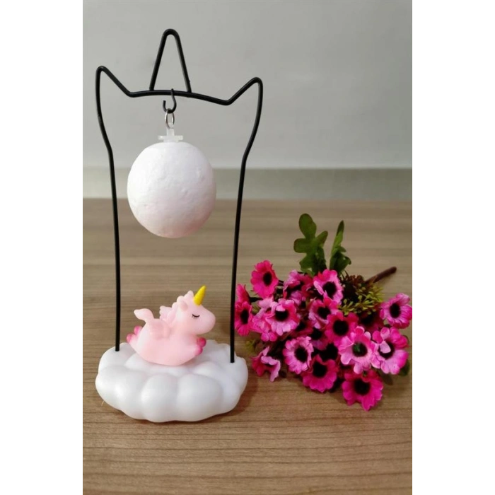 Işık Altında Sallanan Renk Değiştiren Unicornlu Gece Lambası (5365)