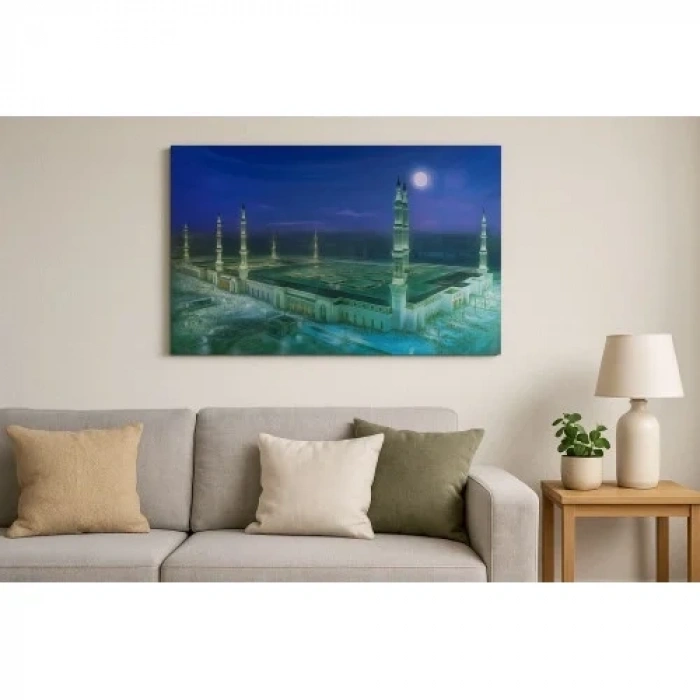 İslami Hediye Mescid-i Nebevi Duvar Tablosu 40x60 Cm