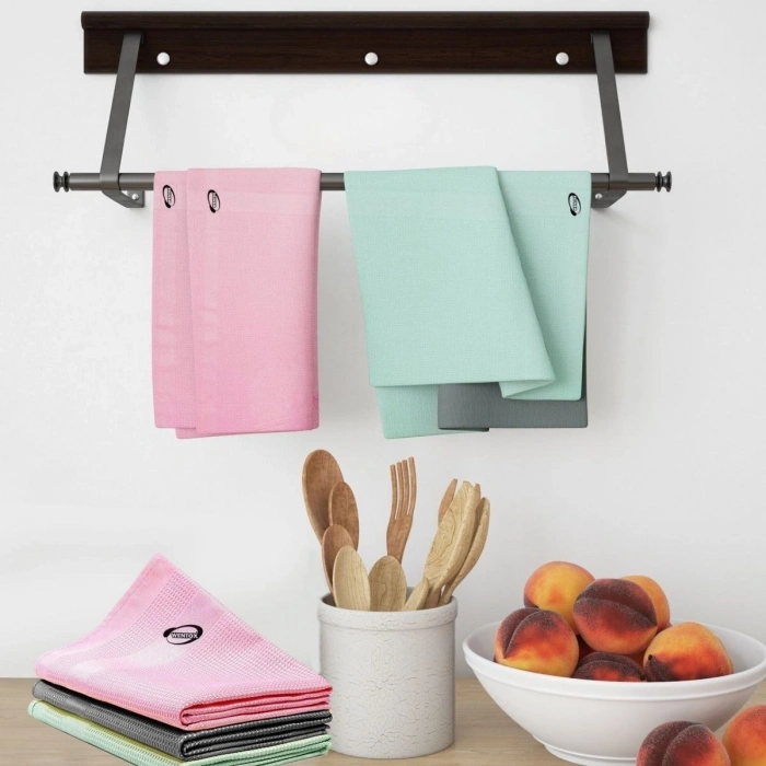 Streak-Free Microfiber Cleaning Cloth 3-Piece Set for Glass and Mirror Wiping Dust Removal Cleaning Cloth (5365)