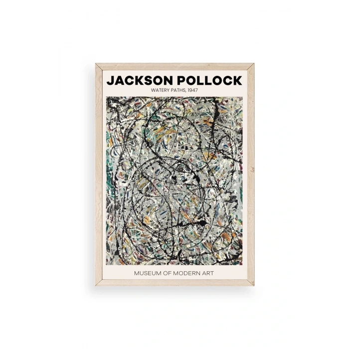 Jackson Polloc Ahşap Çerçeveli Tablo 17 x 23