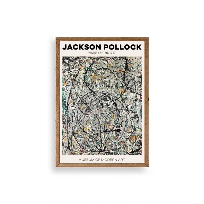 Jackson Polloc Ahşap Çerçeveli Tablo 30 x 42