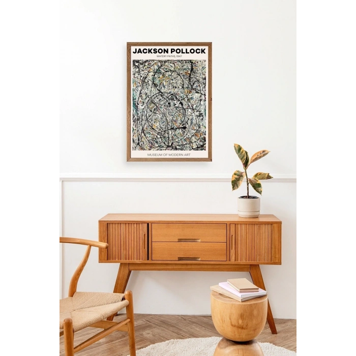 Jackson Polloc Ahşap Çerçeveli Tablo 30 x 42