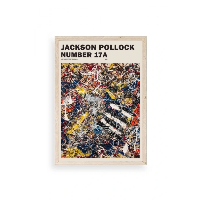 Jackson Polloc Ahşap Çerçeveli Tablo 50 x 70