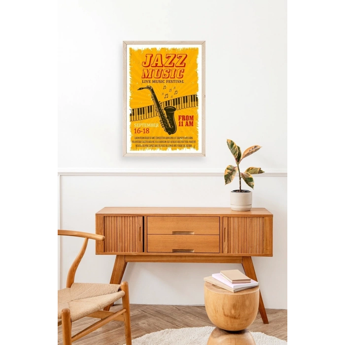 Jazz Ahşap Çerçeveli Tablo 17 x 23