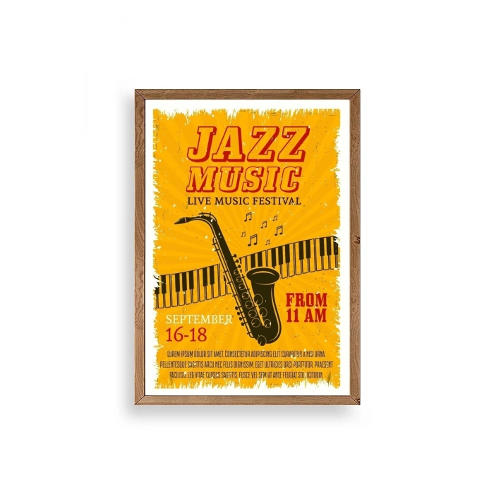Jazz Ahşap Çerçeveli Tablo 23 x 30