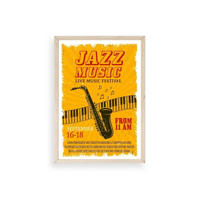 Jazz Ahşap Çerçeveli Tablo 23 x 30