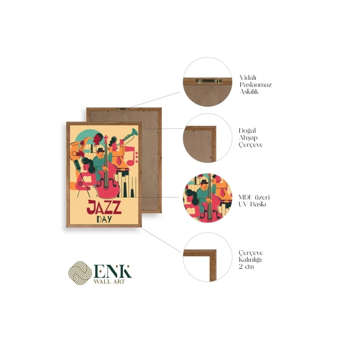 Jazz Ahşap Çerçeveli Tablo 30 x 42