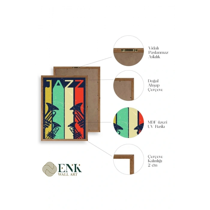 Jazz Ahşap Çerçeveli Tablo 30 x 42