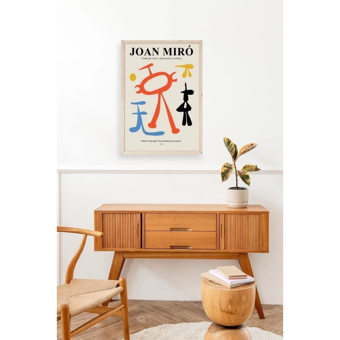 Joan Miro Ahşap Çerçeveli Tablo 23 x 30