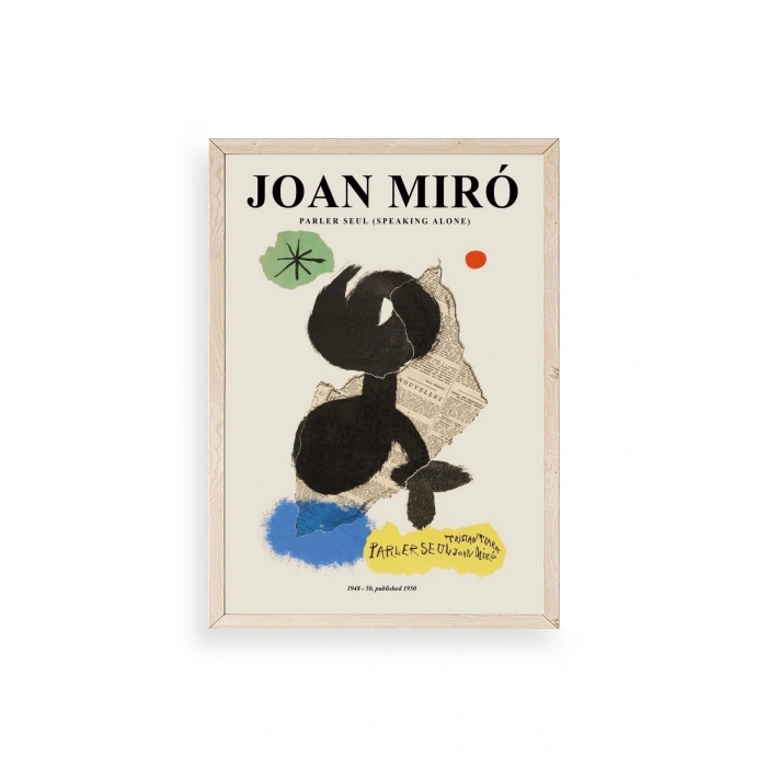 Joan Miro Ahşap Çerçeveli Tablo 50 x 70