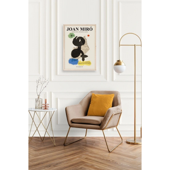 Joan Miro Ahşap Çerçeveli Tablo 50 x 70