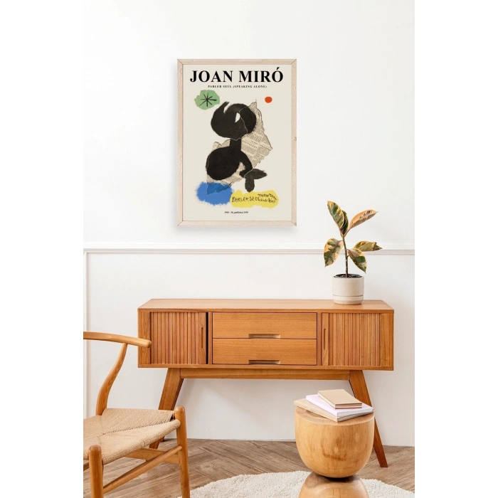 Joan Miro Ahşap Çerçeveli Tablo 50 x 70