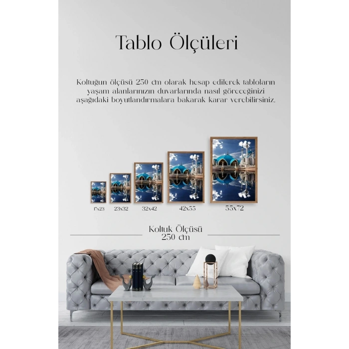 Kabe Camii Ahşap Çerçeveli Tablo 23 x 30