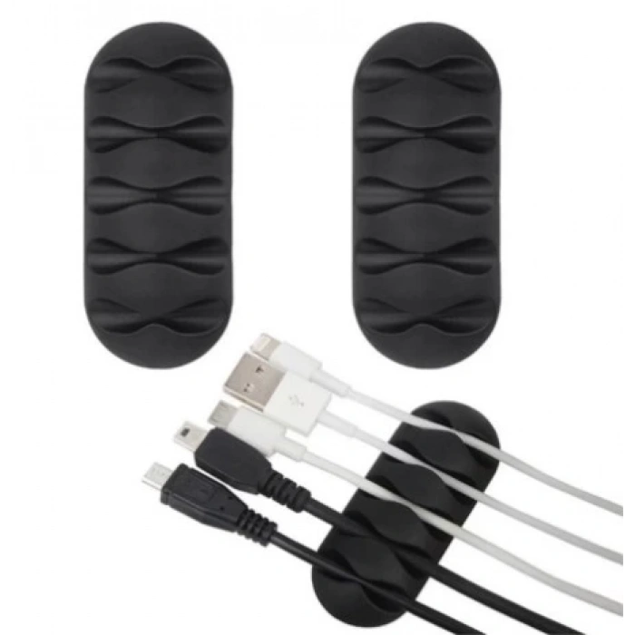 Kablo Tutucu 5 Kanallı 3lü Siyah (5365)